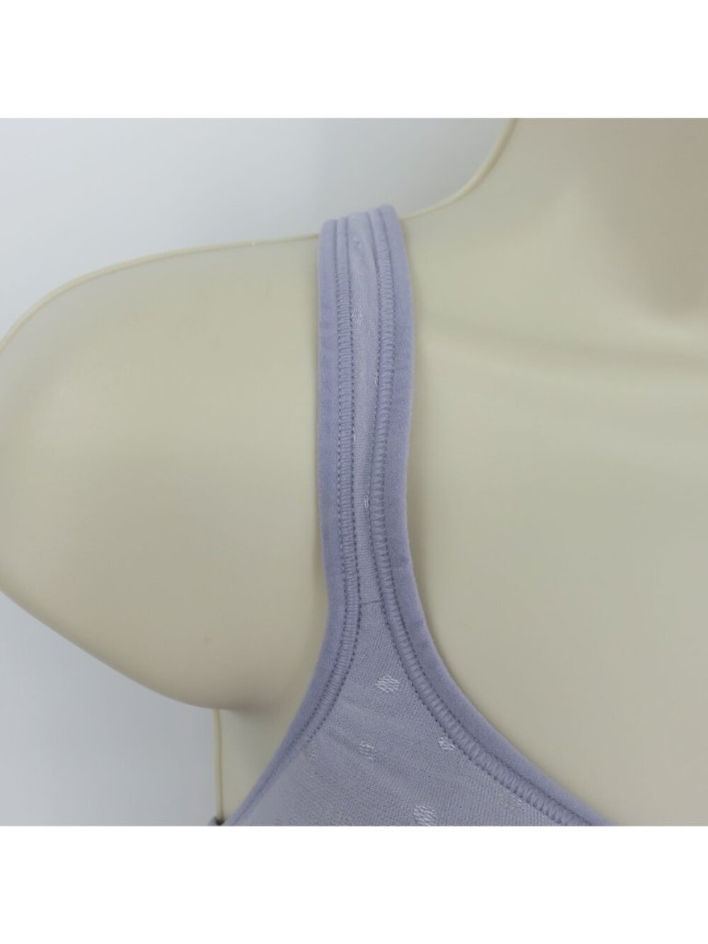 Bali 40D 3463 Comfort Revolution Wireless T Shirt Bra Purple Gray Polka Dot - Picture 2 of 12
